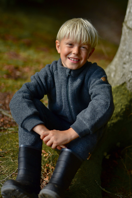 Mikk-Line Fleecebukser Merinould, Anthracite Melange