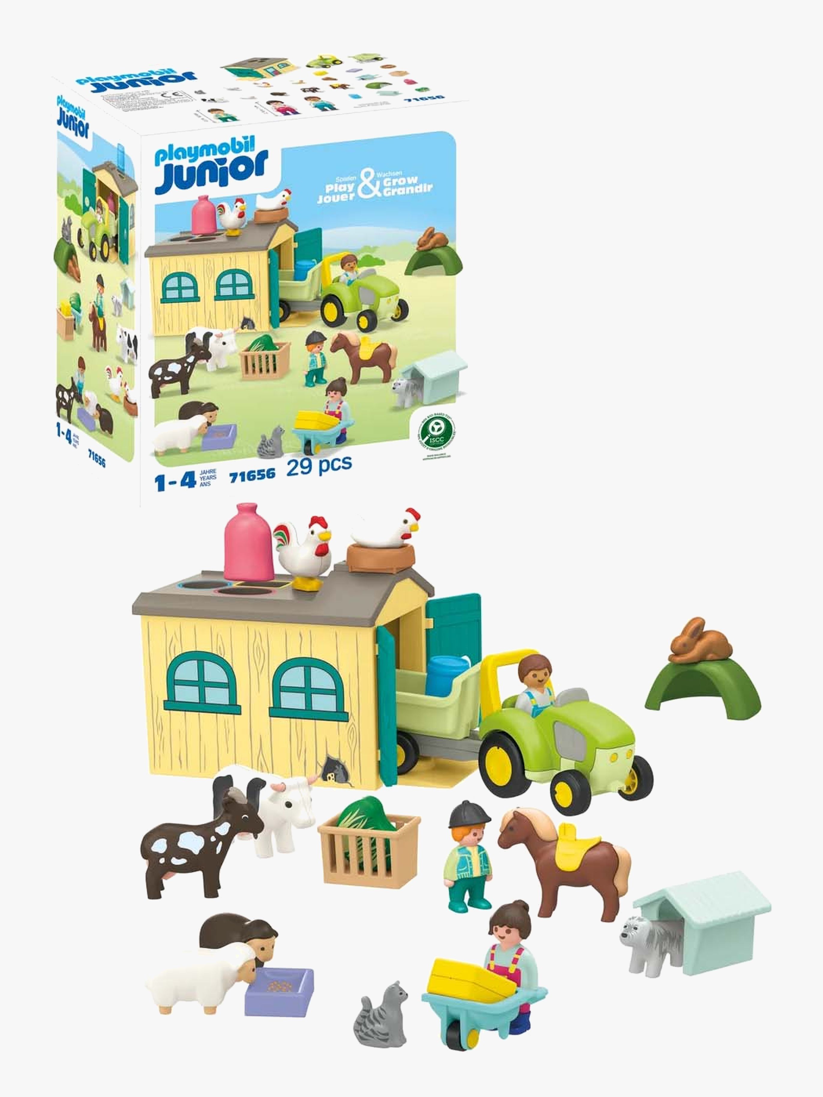 Playmobil Junior 71656 Gårdseventyr Med Traktor, Vogn Og Dyrevenner