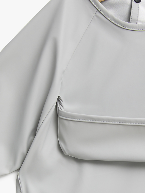 Beemoo CARE Bib  Langærmet Hagesmæk, Light Grey