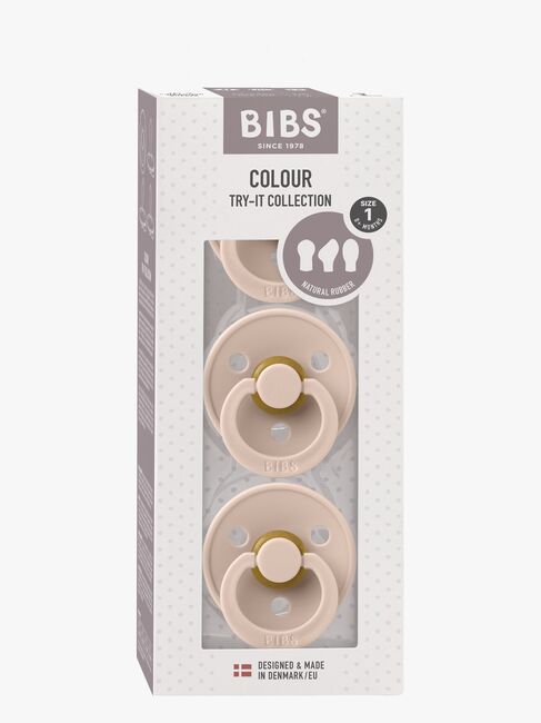 BIBS Try-it Colour Sut 3-pak Latex Str. 1, Blush