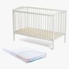 JLY MAJA Dream Basic Tremmeseng med BabyMatex Carpathia Madras 60x120 cm, Hvid
