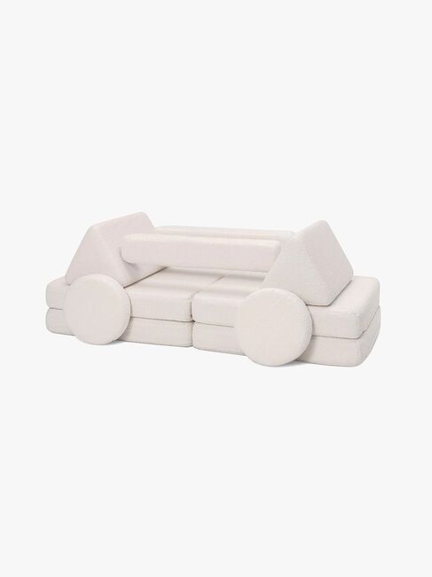 Shappy Play Teddy Bygbar Sofa 160x80 cm, Cream White