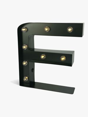 Minitude Bogstavslampe F, Sort