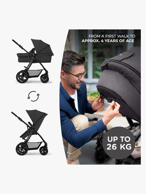 Kinderkraft MOOV CT 3-in-1 Mink Pro Kombivogn, Black