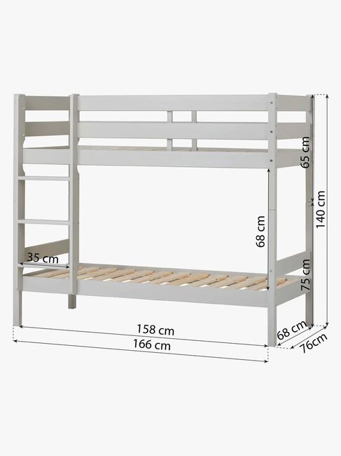 Hoppekids ECO Comfort Køjeseng 70x160, Duegrå