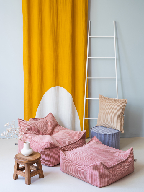 Wigiwama Kvadrat Puf, Pink Mousse