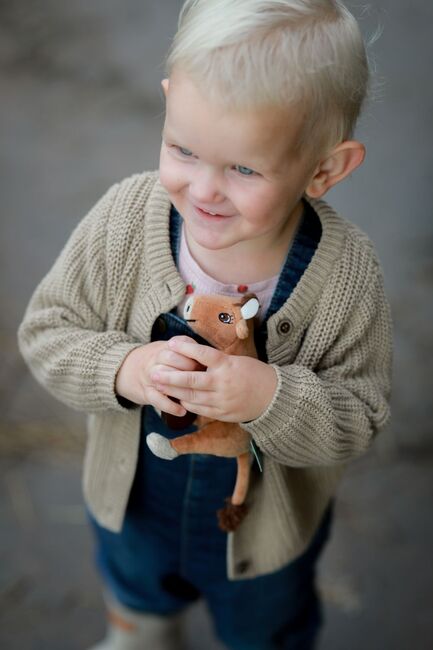 Mor Muh og Krage Bidelegetøj med Naturgummiring