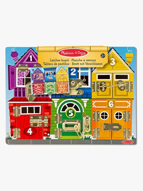 Melissa & Doug Låsebræt 6 Låger med Dyr