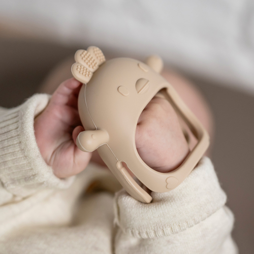 Nattou Soft Silicone Handske Bidelegetøj, Clay