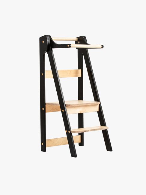 Duck Woodworks Sammenklappeligt Læringstårn, Sort