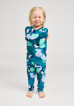 Reima Moomin Trivsam Skiundertøj Merinomix, Dark Teal