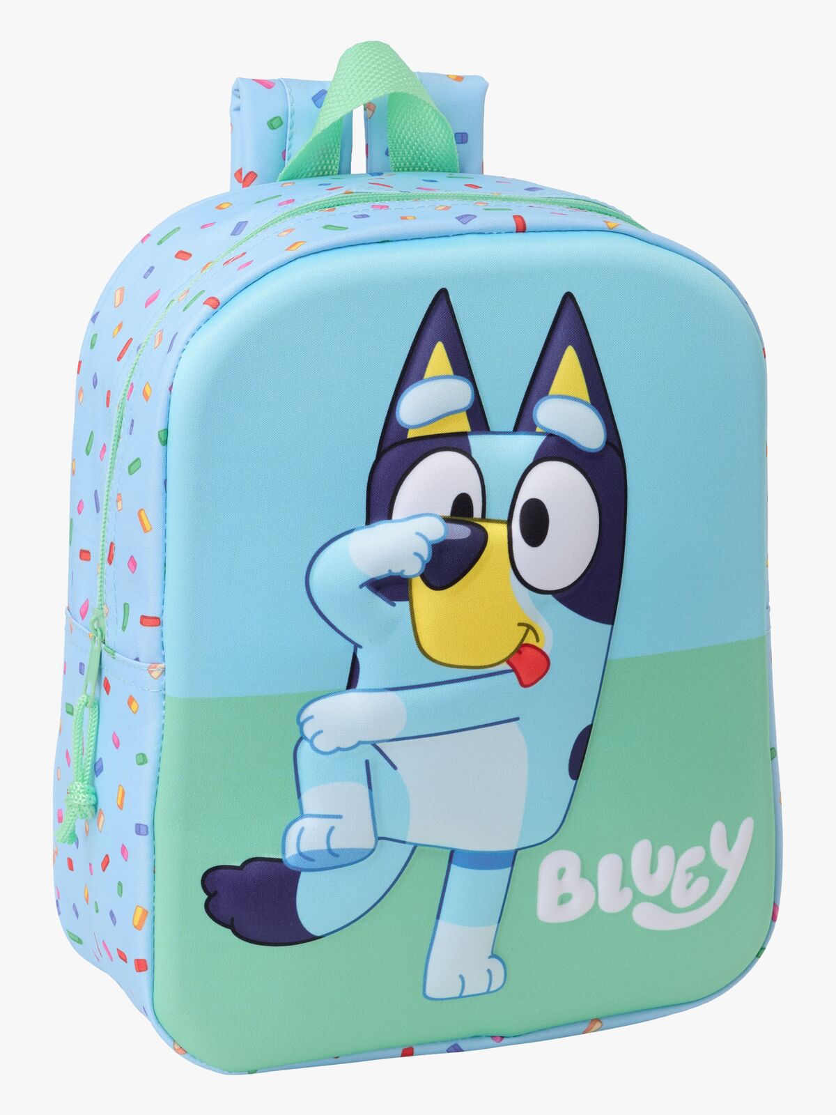 Bluey 3D Mini Rygsæk 6L, Grøn/Blå