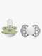BIBS Infinity Sutter 2-Pak Silikone Str. 2 Symmetrisk, Sage GLOW/Cloud GLOW