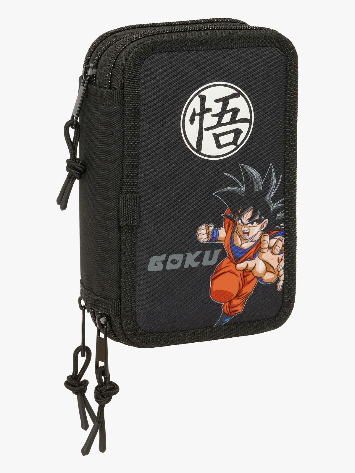 Dragon Ball  Fyldt Penalhus med 3 Rum 37 Dele, Sort