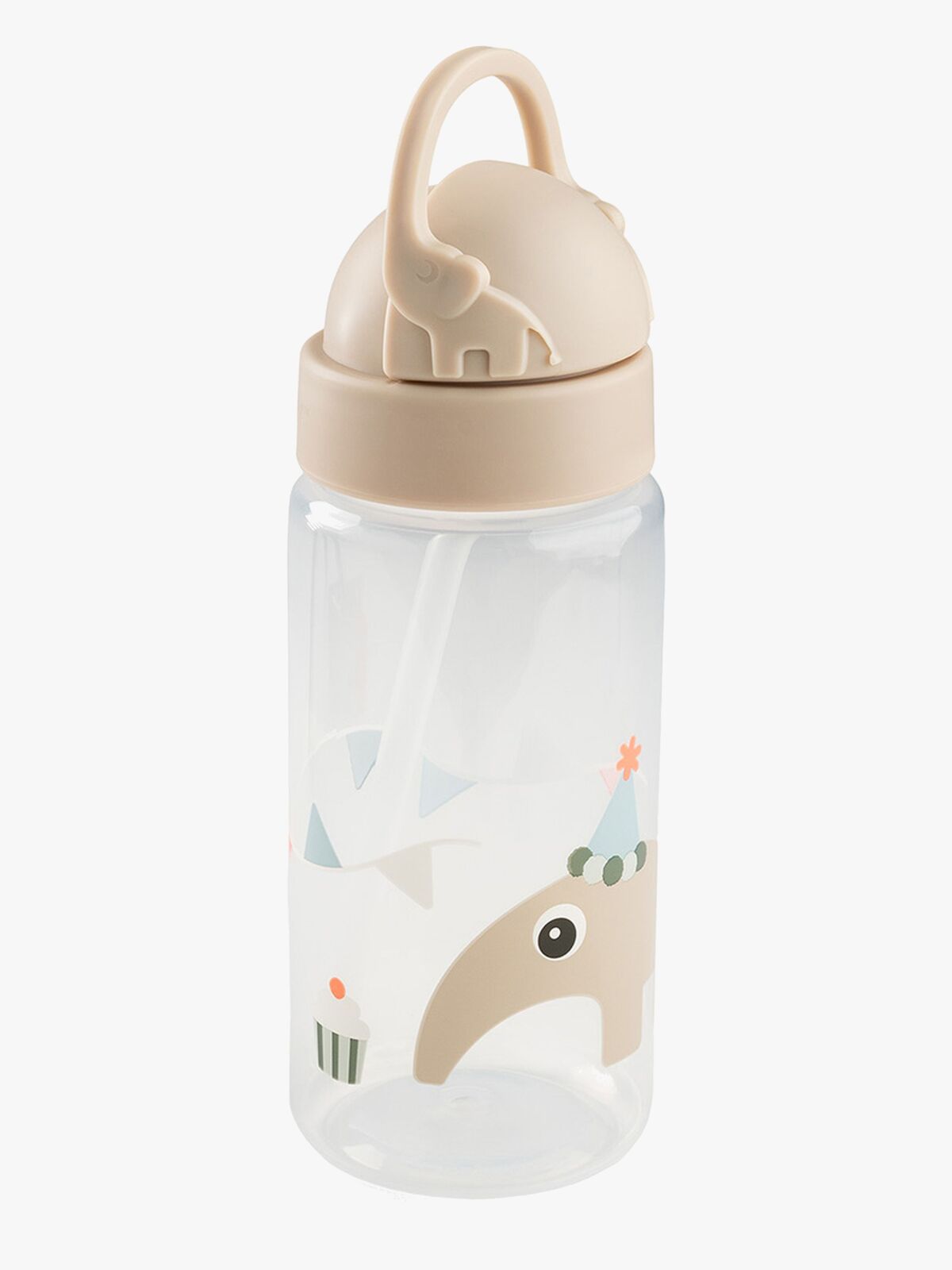 Done By Deer Celebration Flaske med Sugerør, Sand