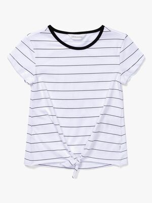 Luca & Lola Barletta Top, White/Black Stripes
