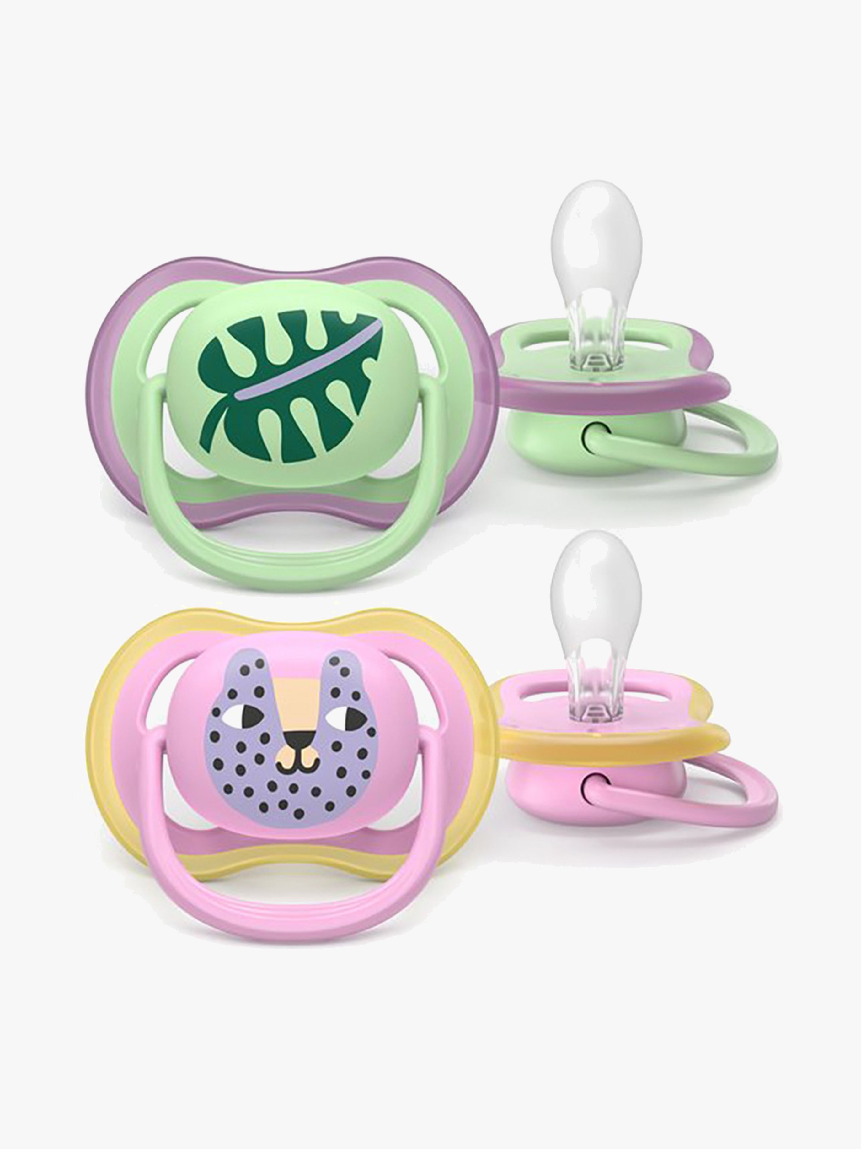 Philips Avent Ultra Air-sut 6-18m 2-pak, Lyserød/Grøn