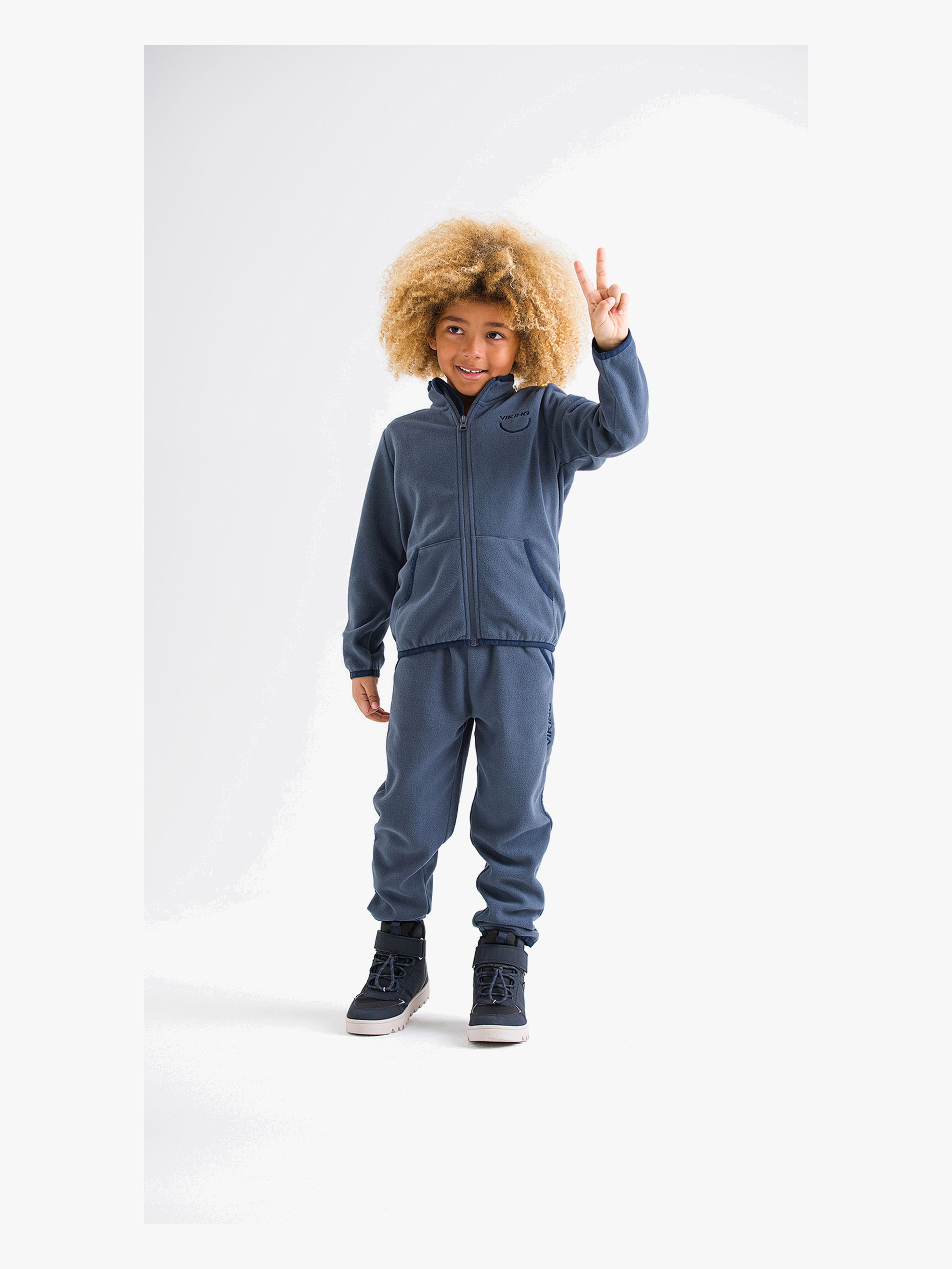 Viking Playtime Fleecetrøje, Denim/Navy, 116