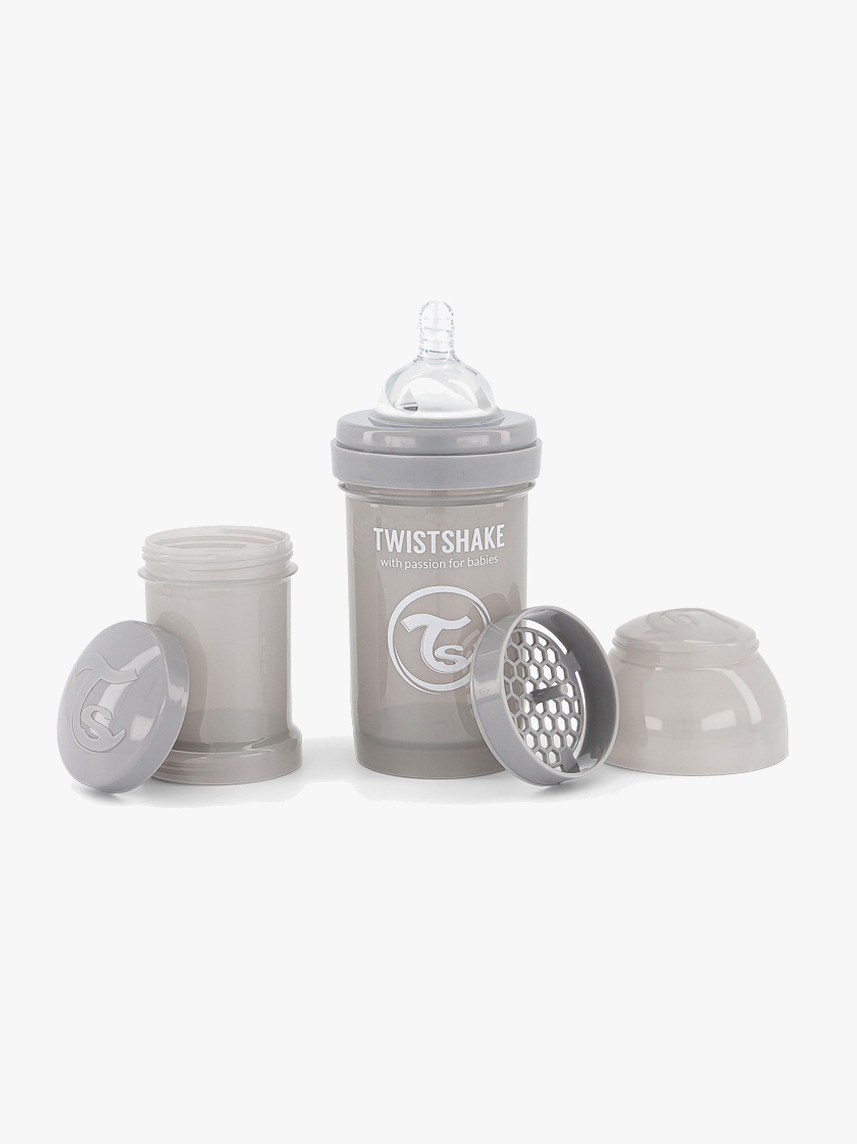 Twistshake Sutteflaske Anti-Kolik 180 ml, Grå