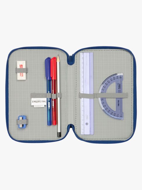 Sådan Træner Du Din Drage  Fyldt Penalhus med 3 Rum 37 Dele, Blå