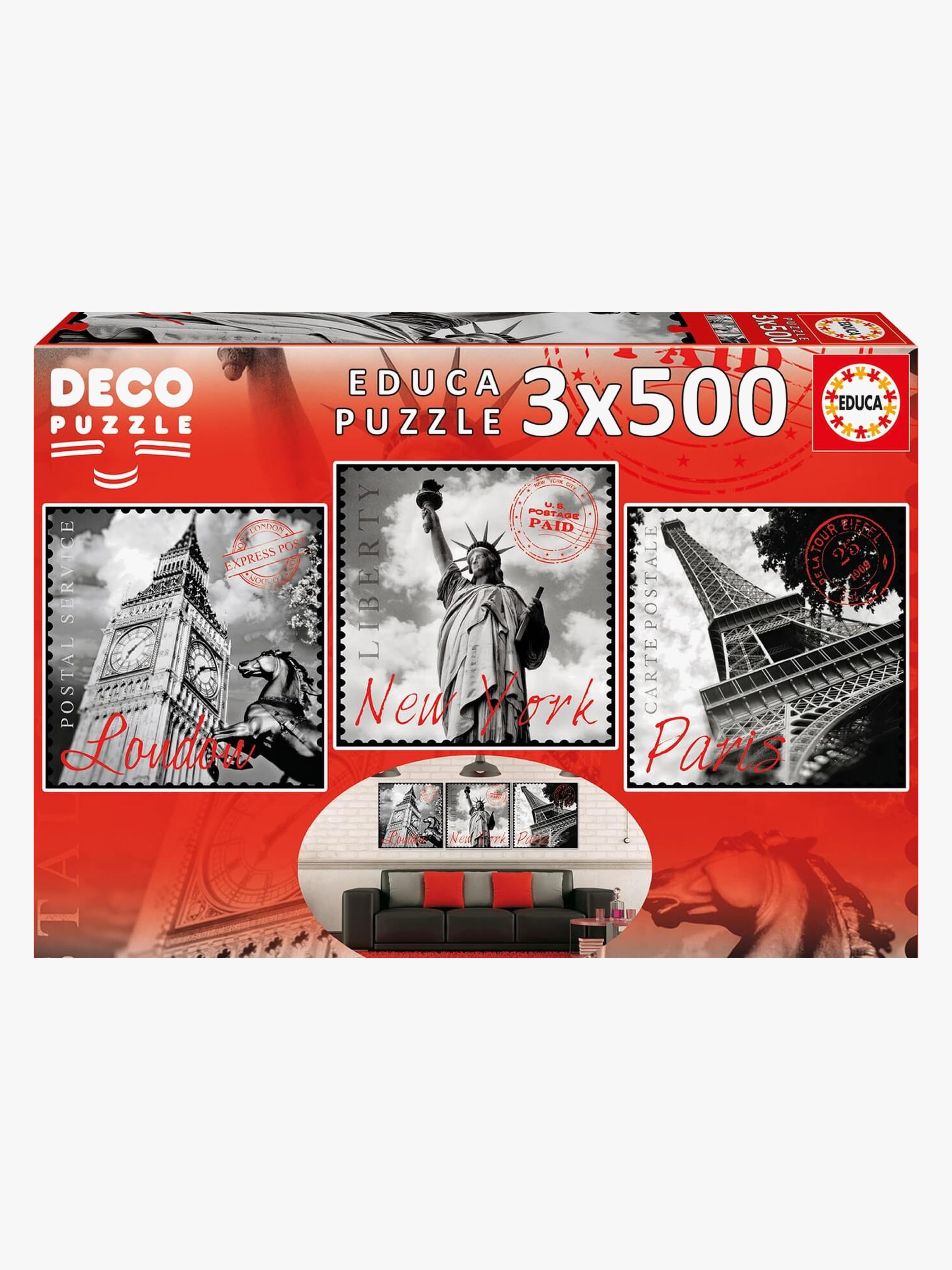 Educa Puslespil Big Cities Decorative 3x500 Brikker