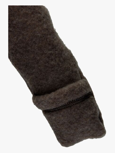 Mikk-Line Fleecetrøje Baby Merinould, Dark Brown Melange