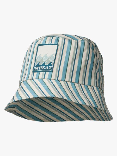 Wheat Tilo Badge Bøllehat, Aqua Stripe