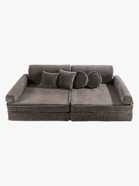 Meowbaby Play Premium Bygbar Sofa Kraftig Fløjl 80x50, Brun