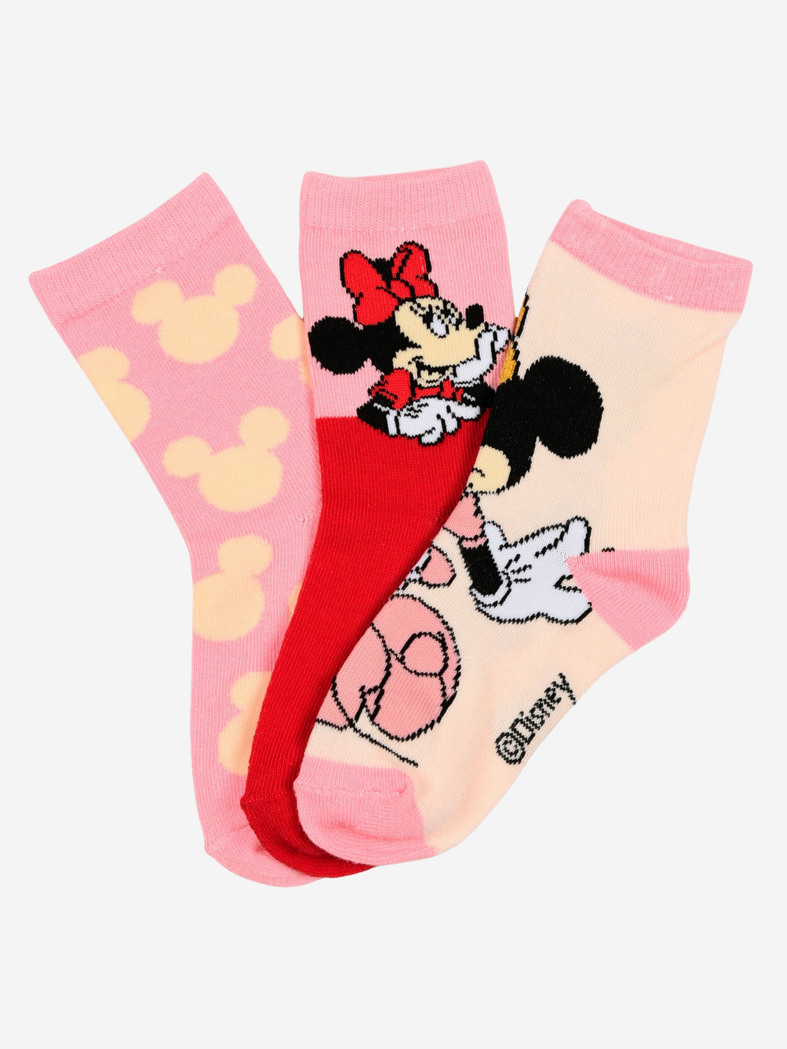 Disney Minnie Mouse Strømper 3-pak, Multifarvet, 23-26