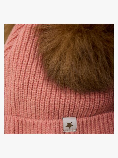 Huttelihut Hue Merinould med Pomponer Alpaka, Burlwood