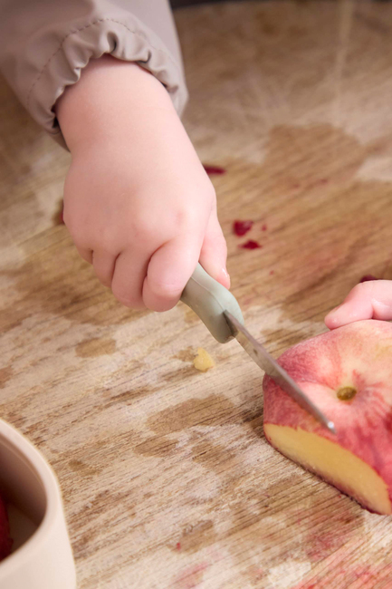 FILIBABBA  Langærmet Hagesmæk, Warm Grey