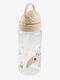 Done By Deer Celebration Flaske med Sugerør, Sand