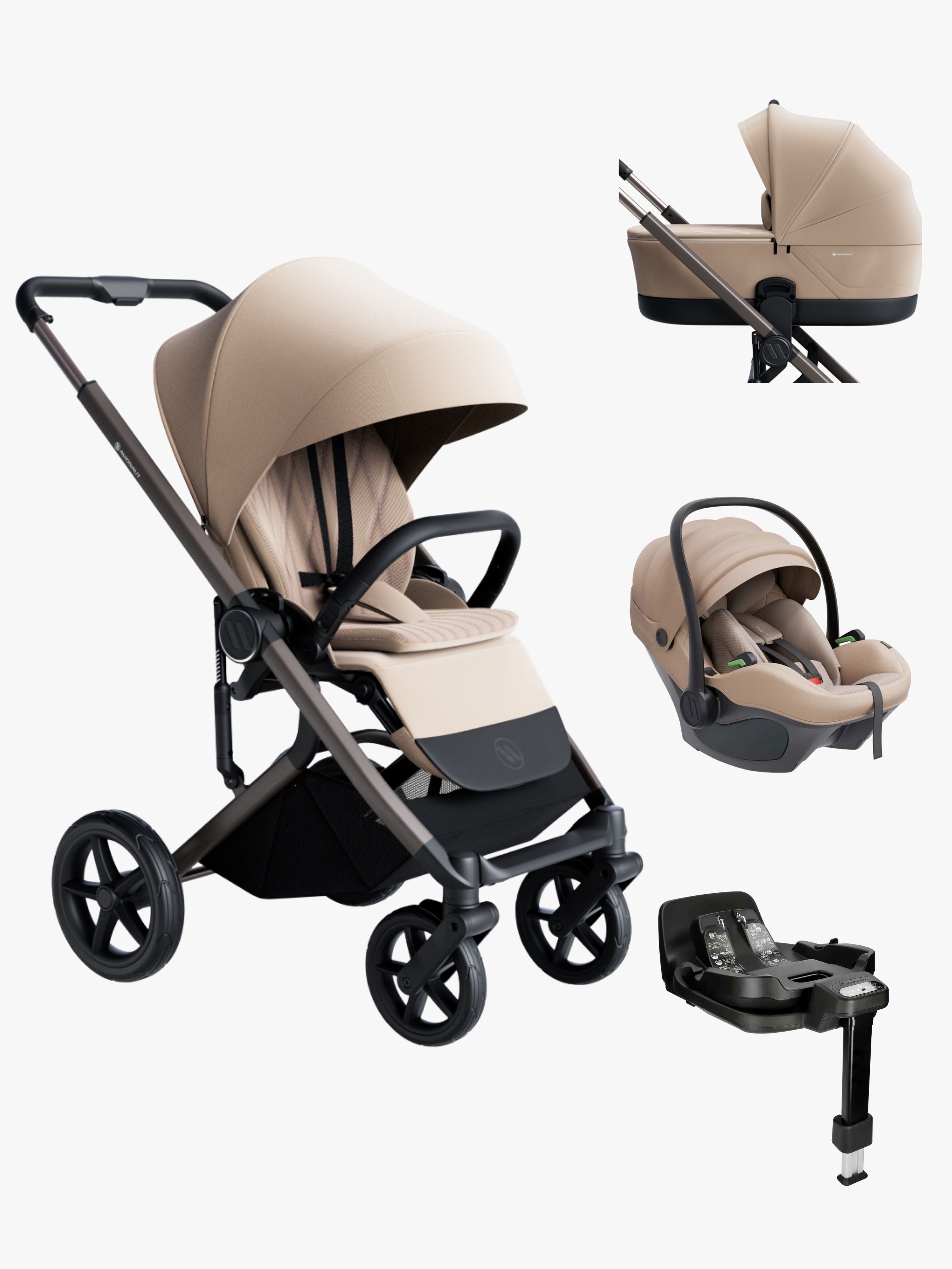 Avionaut Sirius 2 Duovogn Inkl. Pixel 3 Babyautostol &  IQ Orbit Base, Beige