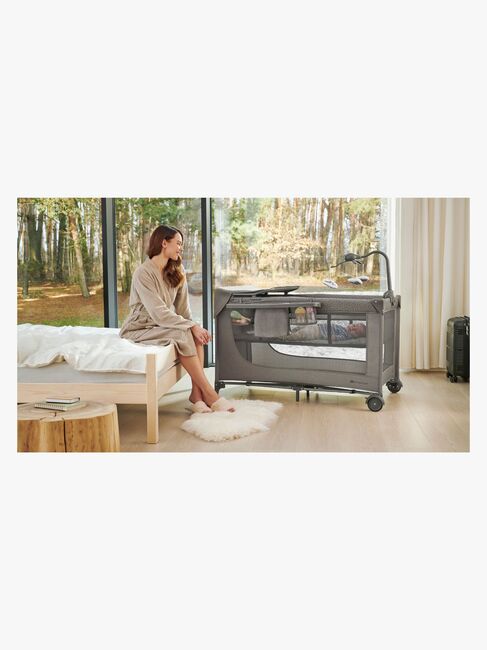 Kinderkraft JOY 2 Weekendseng med Tilbehør, Dark Grey