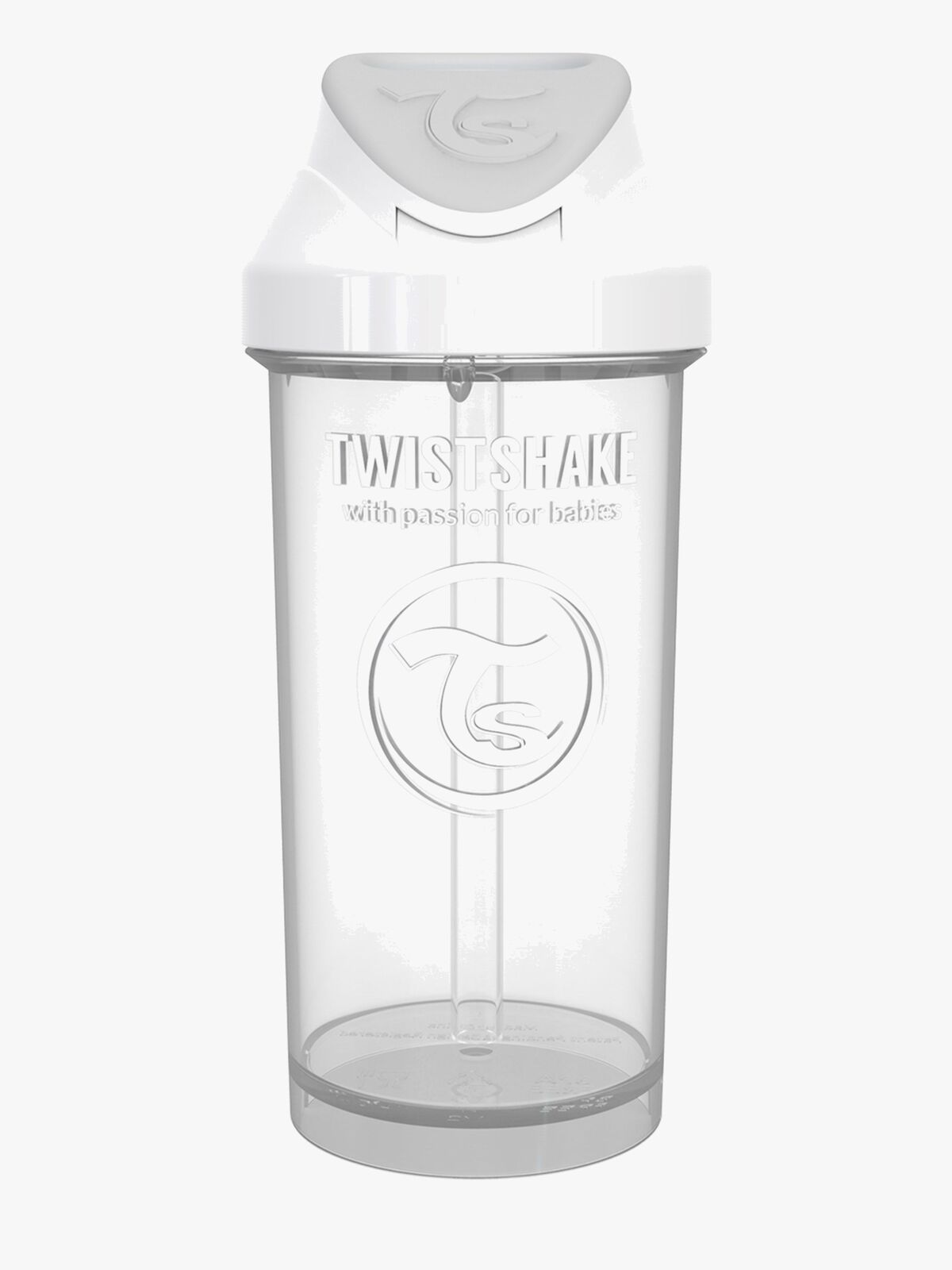 Sugerørskop 360ml, Hvid