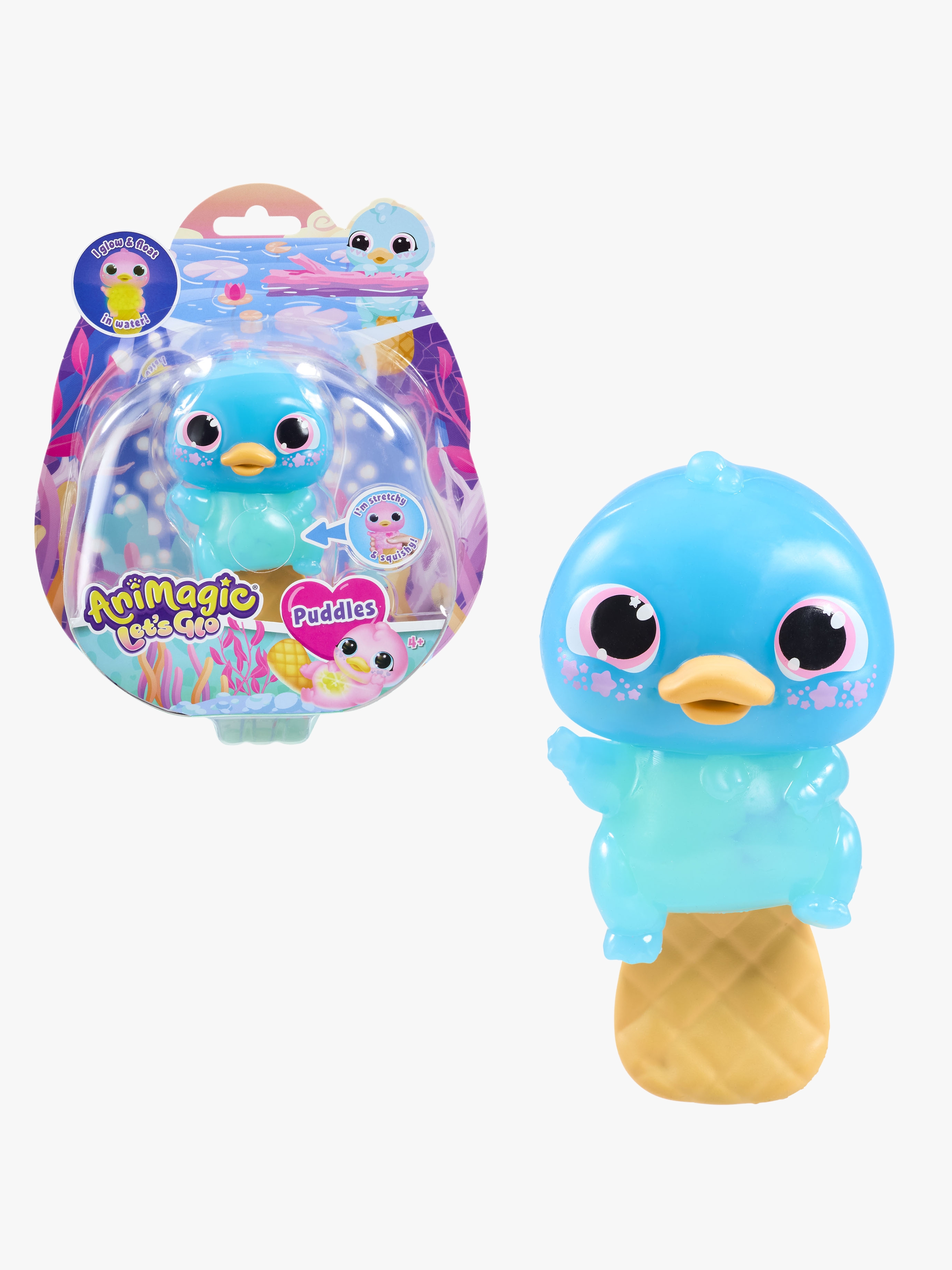 Animagic Let's Glo Platypus Figur, Blå