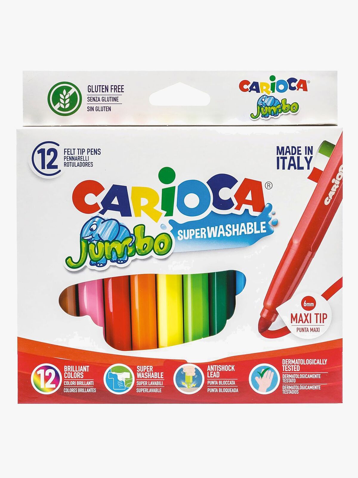 Carioca Jumbofiberpen Superwashable 12-pak
