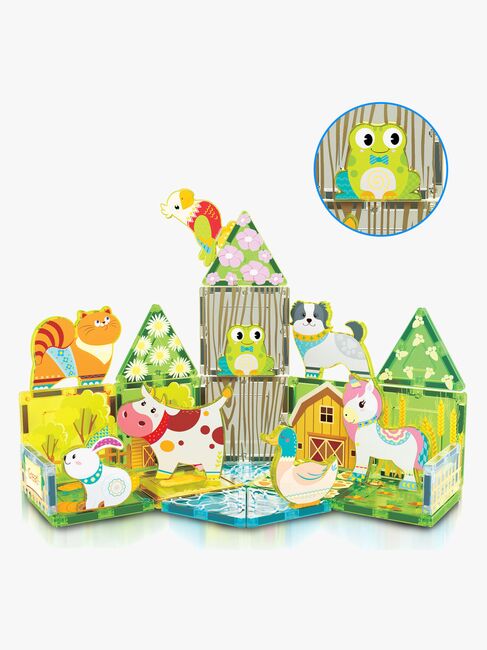 PicassoTiles Byggesæt Bondegård med 8 Dyr 26 Dele