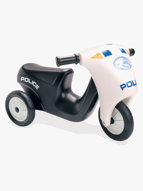 Dantoy Politi Motorcykel Gummihjul, Sort/Hvid
