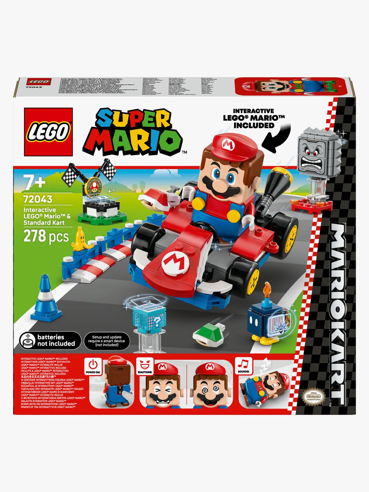 LEGO Super Mario 72043 Mario Kart – Interaktiv LEGO Mario og Standard Kart