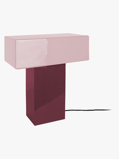 PresentTime Grato Recto Bordlampe, Dark Mauve/Soft Lavender