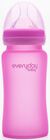 Everyday Baby Sutteflaske Glas med Varmeindikator 240ml, Cerise Pink