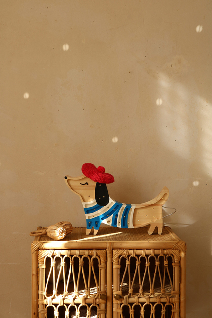 Little Lights Lampe Hundehvalp, French Style