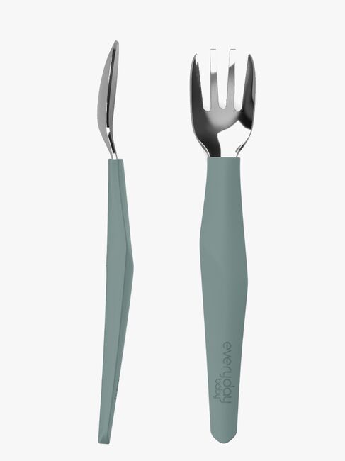 Everyday Baby Bestiksæt Silikone 2-pak, Grøn