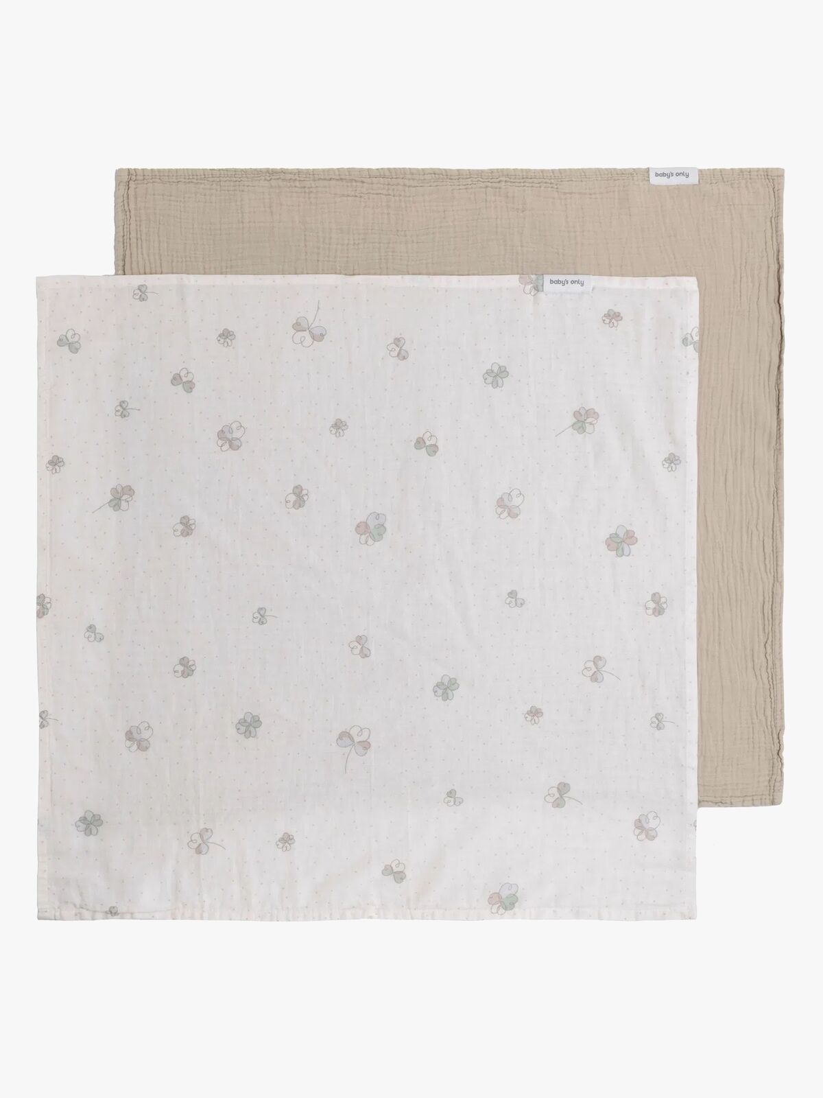 Baby's Only Babysvøb 115x115 2-pak, Tender Beige/Clover