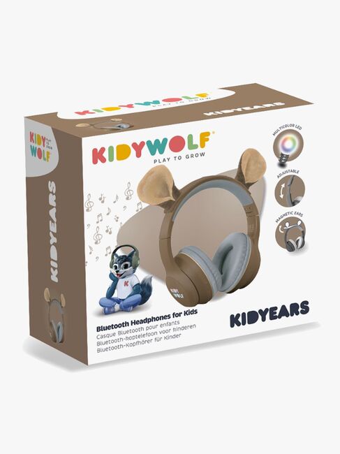 Kidywolf KIDYEARS Headsets Bluetooth med Magnetører, Bjørn