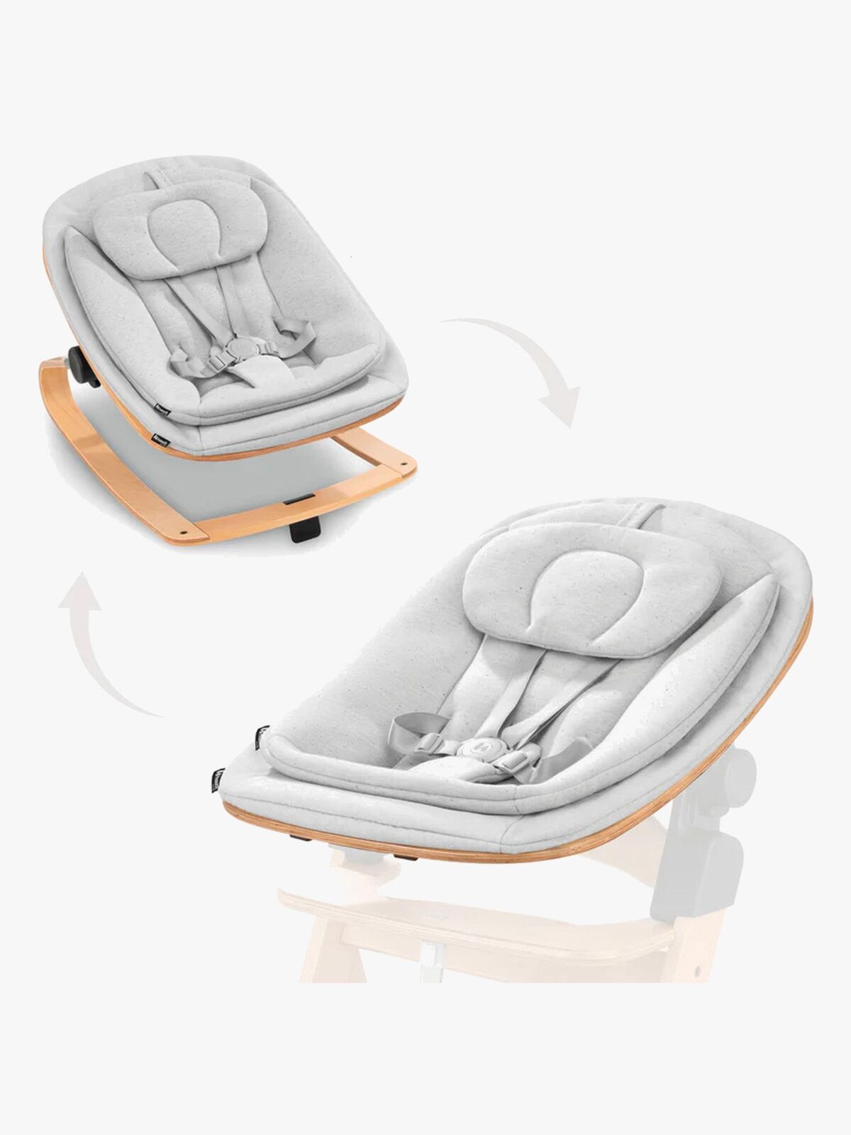 Hauck Eco 3-i-1 Skråstol til Højstol, Light Grey