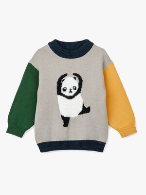 LIEWOOD Orlane  Strikket Trøje, Panda/Mist/Classic Navy Multi Mix
