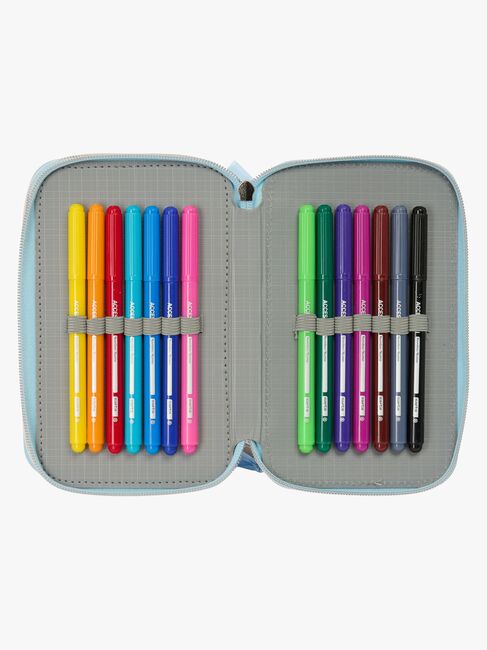 Disney Frozen Penalhus med 3 Rum Ice Magic, Lyseblå