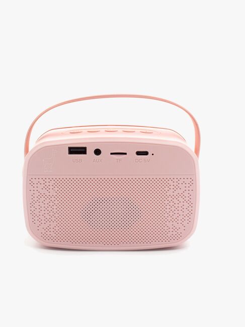 Lalarma Karaokesæt med LED-lys & 2 Mikrofoner, Pink